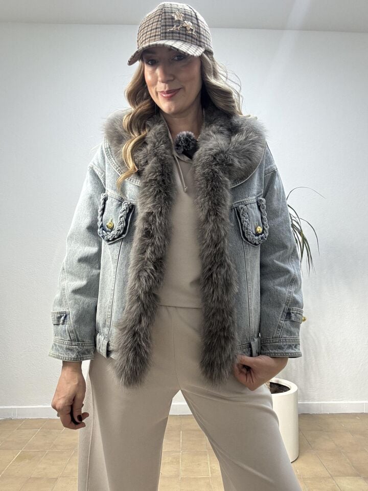 İTHAL KÜRKLÜ JEAN MONT STD - Gri