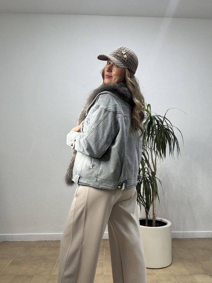 İTHAL KÜRKLÜ JEAN MONT STD - Gri