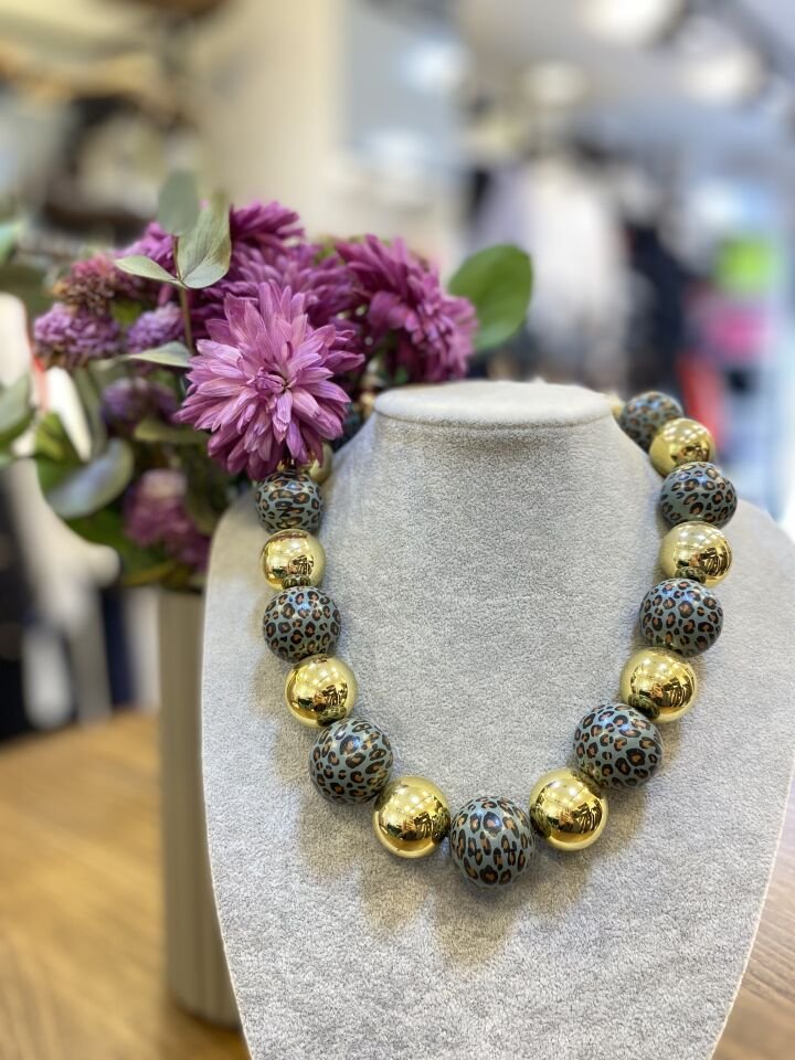 LEOPAR DESENLİ YUV. KO MAVİ - ALTIN