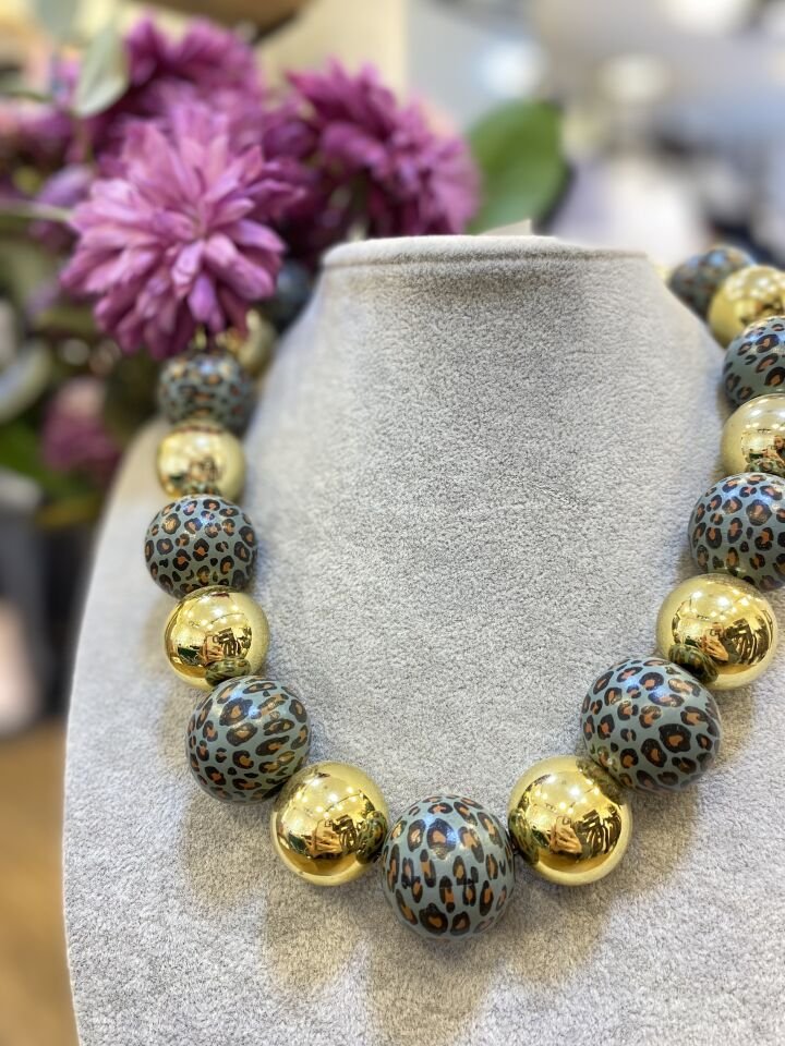 LEOPAR DESENLİ YUV. KO MAVİ - ALTIN