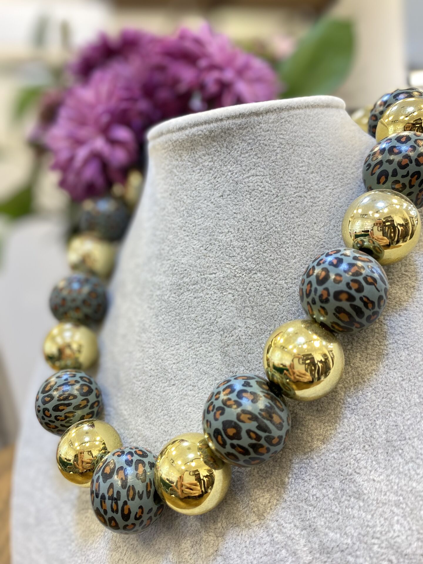 LEOPAR DESENLİ YUV. KO MAVİ - ALTIN