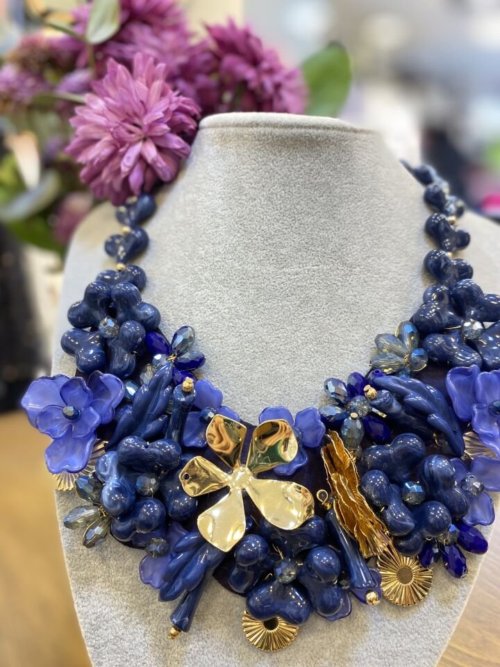 İTH. ÇİÇEKLİ KALPLİ  KO MAVİ