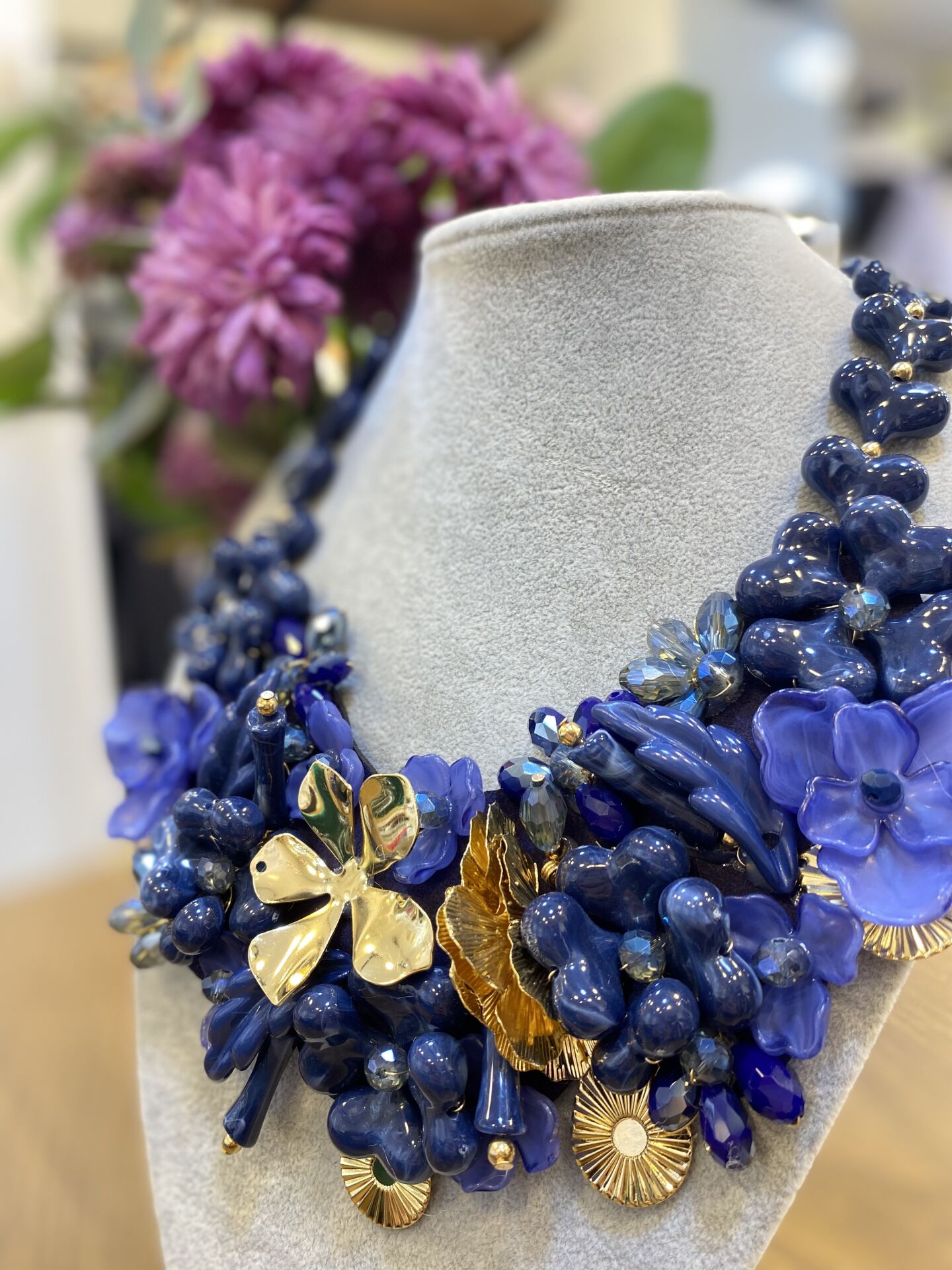 İTH. ÇİÇEKLİ KALPLİ  KO MAVİ