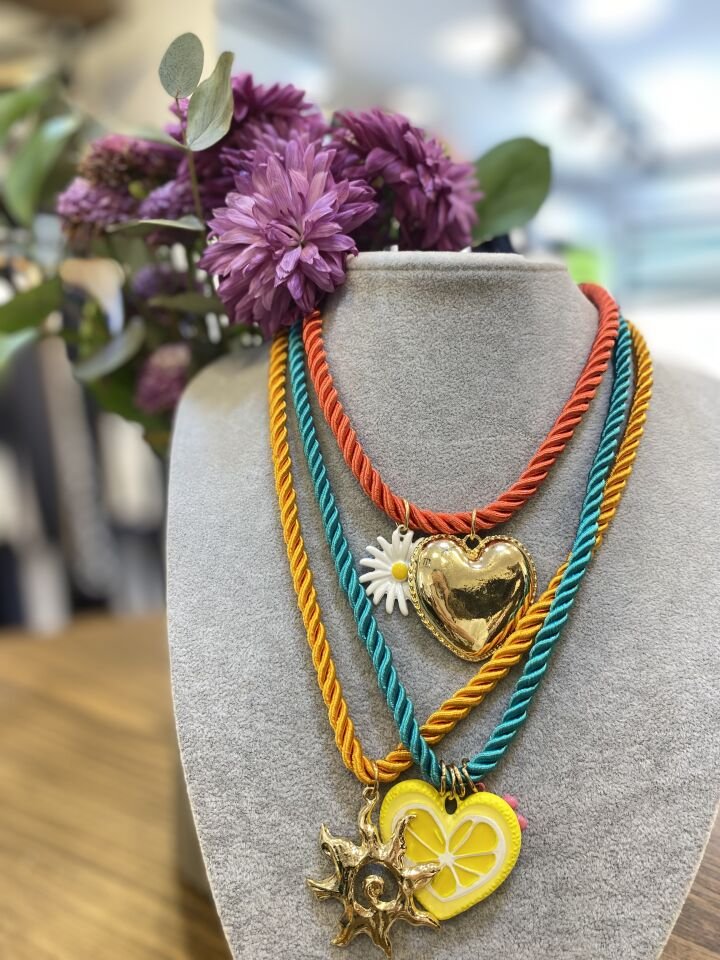 KORDON İPLİ LİMON KALP KO RENKLİ