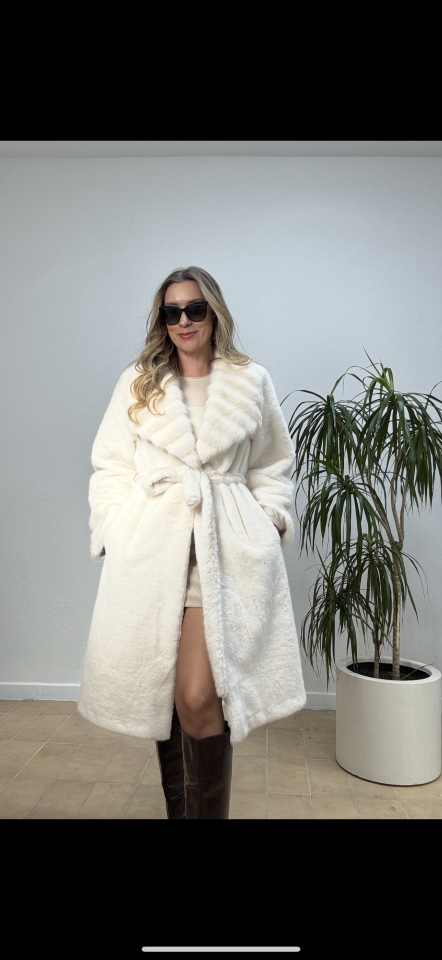 İTHAL DÜZ DESEN UZUN KÜRK DP059 Kahverengi - STD