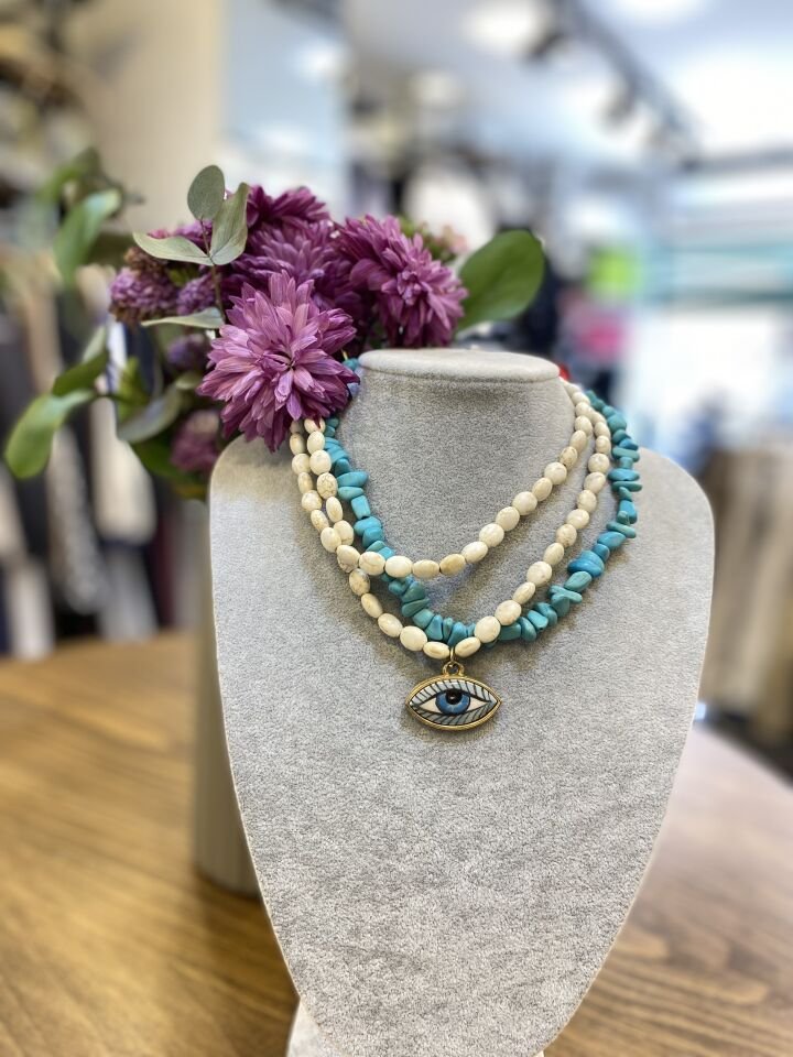 GÖZ FİGÜR ÇOKL ZİNC. KO MAVİ - BEYAZ