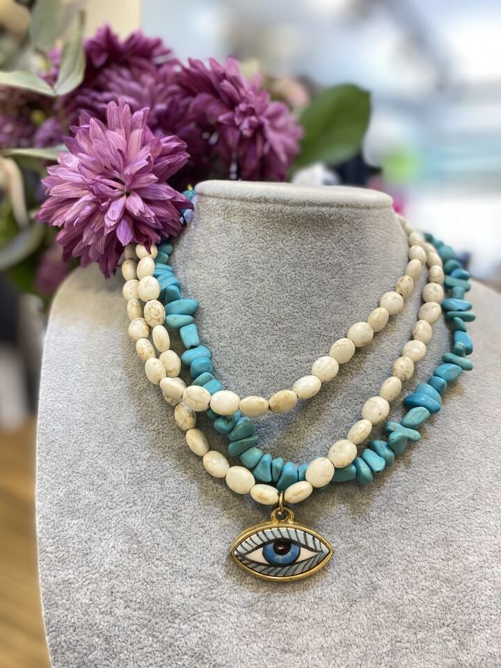 GÖZ FİGÜR ÇOKL ZİNC. KO MAVİ - BEYAZ