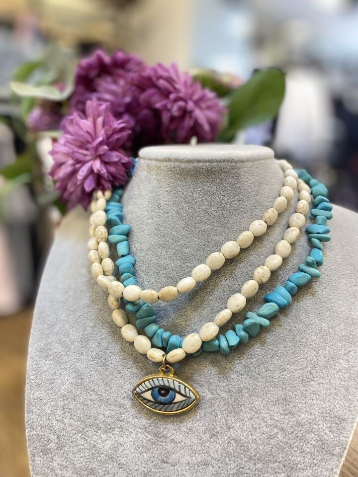 GÖZ FİGÜR ÇOKL ZİNC. KO MAVİ - BEYAZ