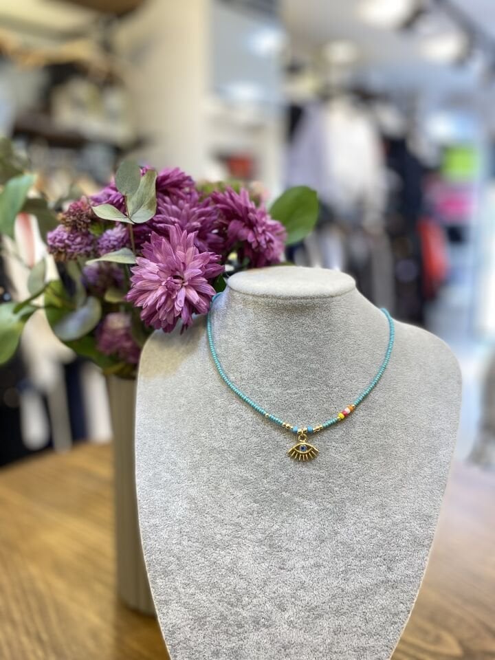 GÖZ FİGÜR BONC. CHOKER KO MAVİ