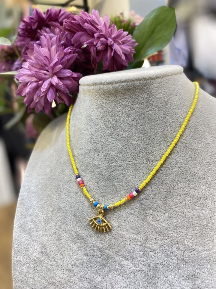 GÖZ FİGÜR BONC. CHOKER KO SARI