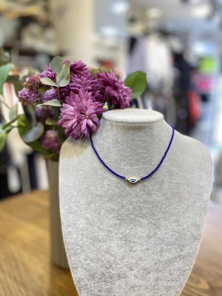 GÖZ FİGÜR BONC. CHOKER KO LACİVERT