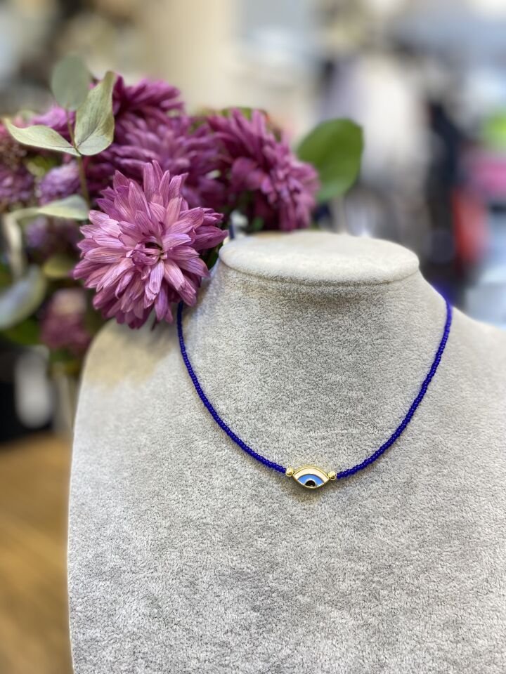 GÖZ FİGÜR BONC. CHOKER KO LACİVERT