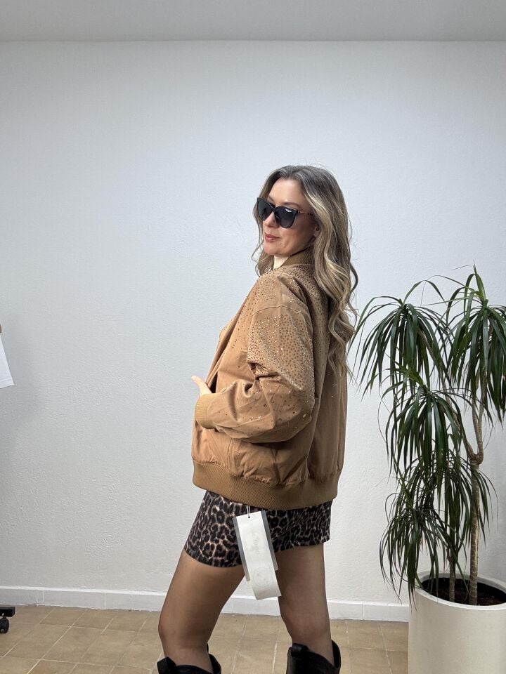 İTHAL TAŞLI BOMBER MONT STD - Yeşil