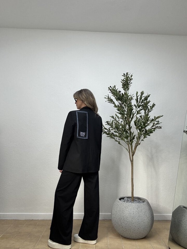 İTHAL JEAN DETAYLI CEKETLİ TAKIM XS - Siyah