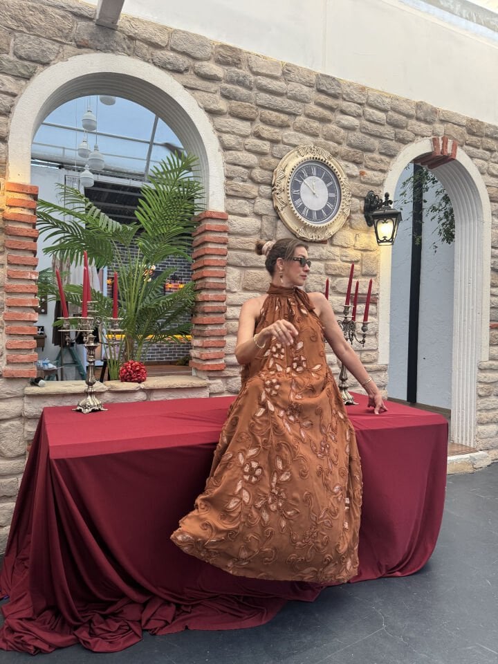 İTHAL PAYETLİ BOYUNDAN BAĞLAMALI ÖZEL ELBİSE 0904 STD