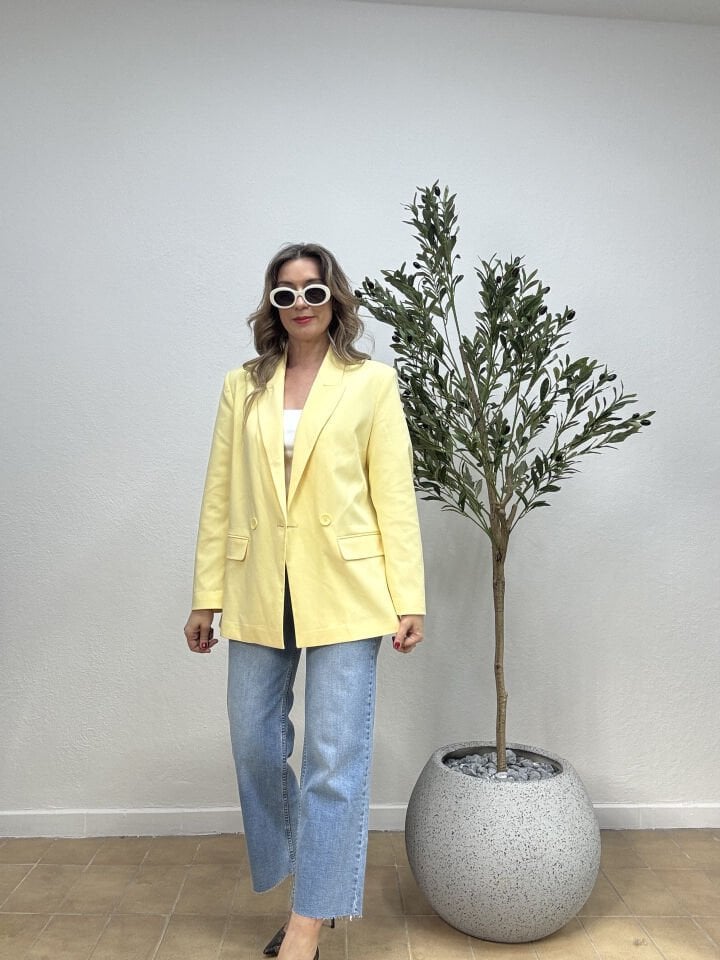 BLAZER CEKET 60769 36 - Sarı