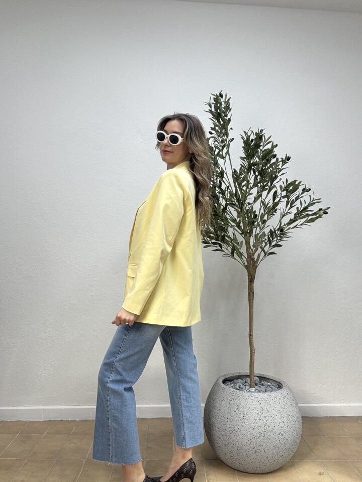 BLAZER CEKET 60769 38 - Sarı