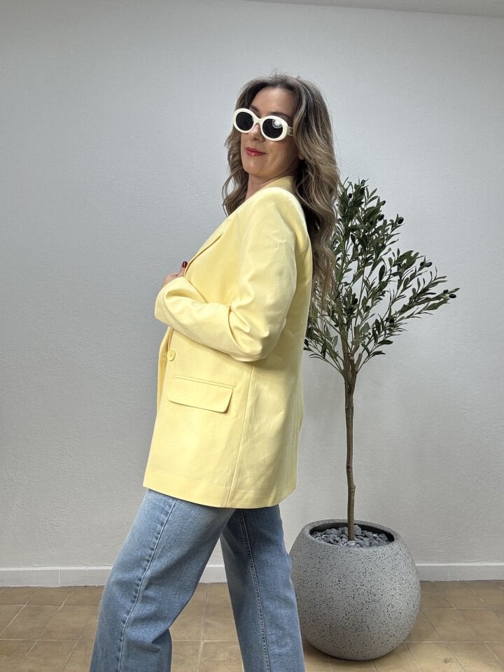 BLAZER CEKET 60769 36 - Sarı