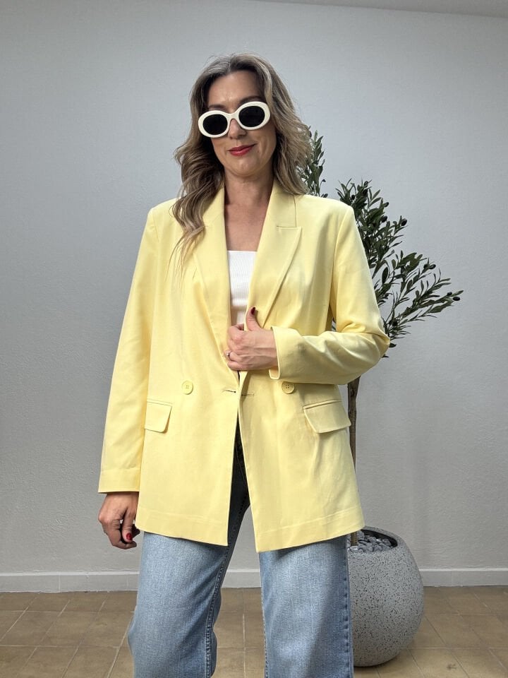 BLAZER CEKET 60769 36 - Sarı