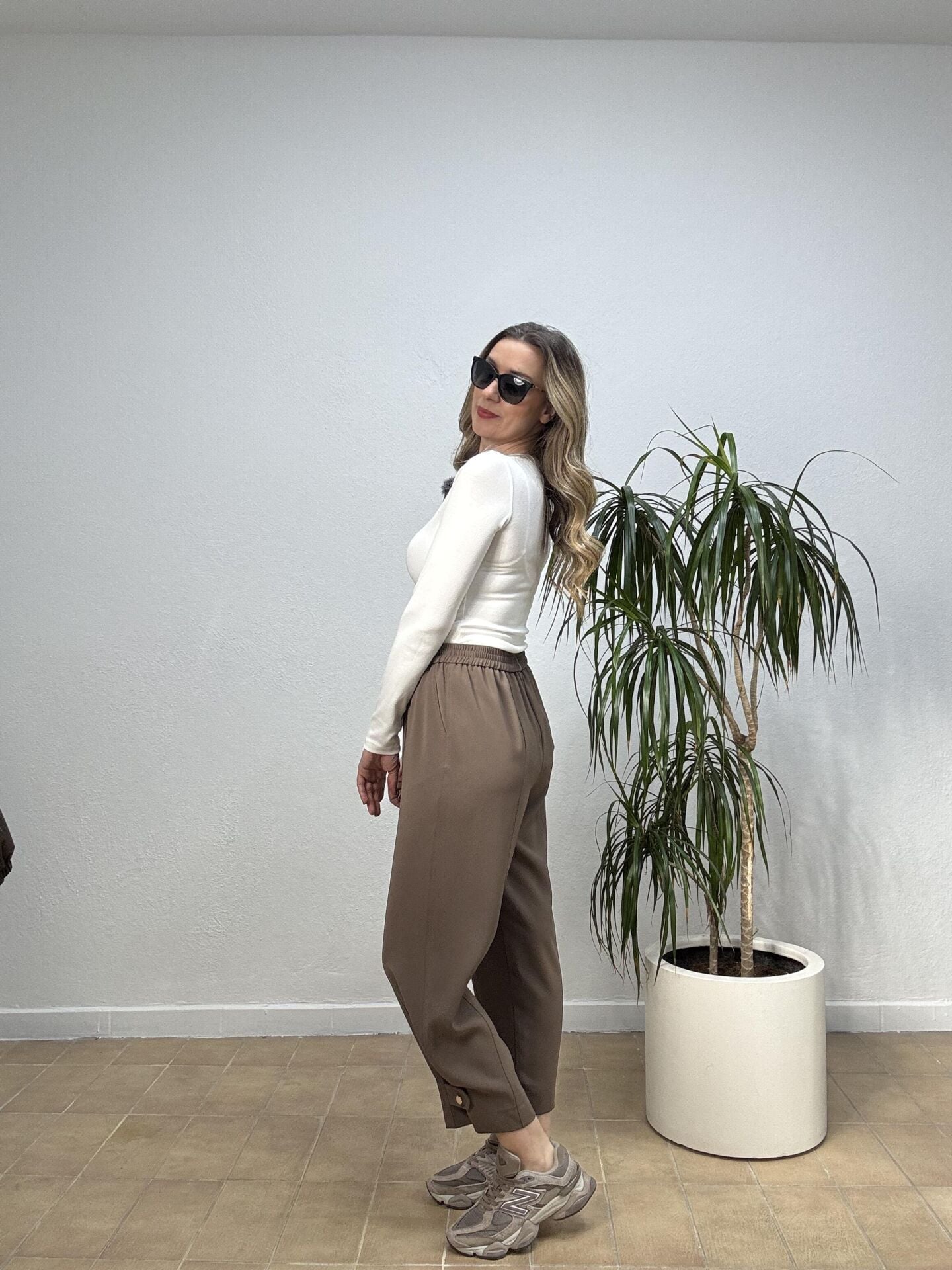 PAÇASI GÜMÜŞ TOKALI ŞALVAR PANTOLON 26Y1547 38 - Kahverengi