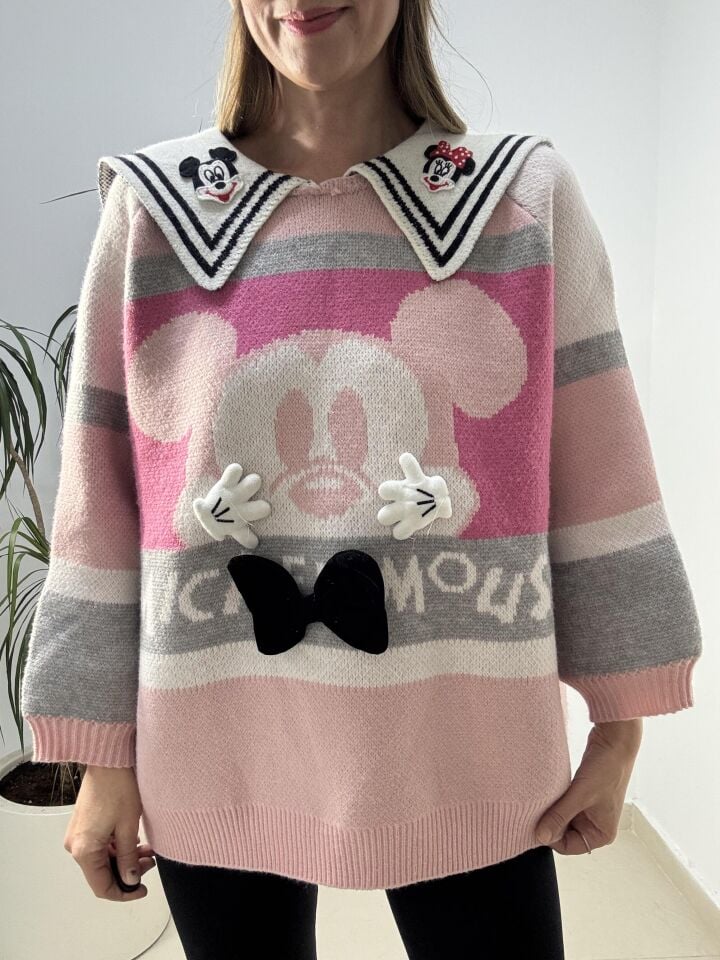 İTHAL MICKEY MOUSE KAZAK STD - Pembe