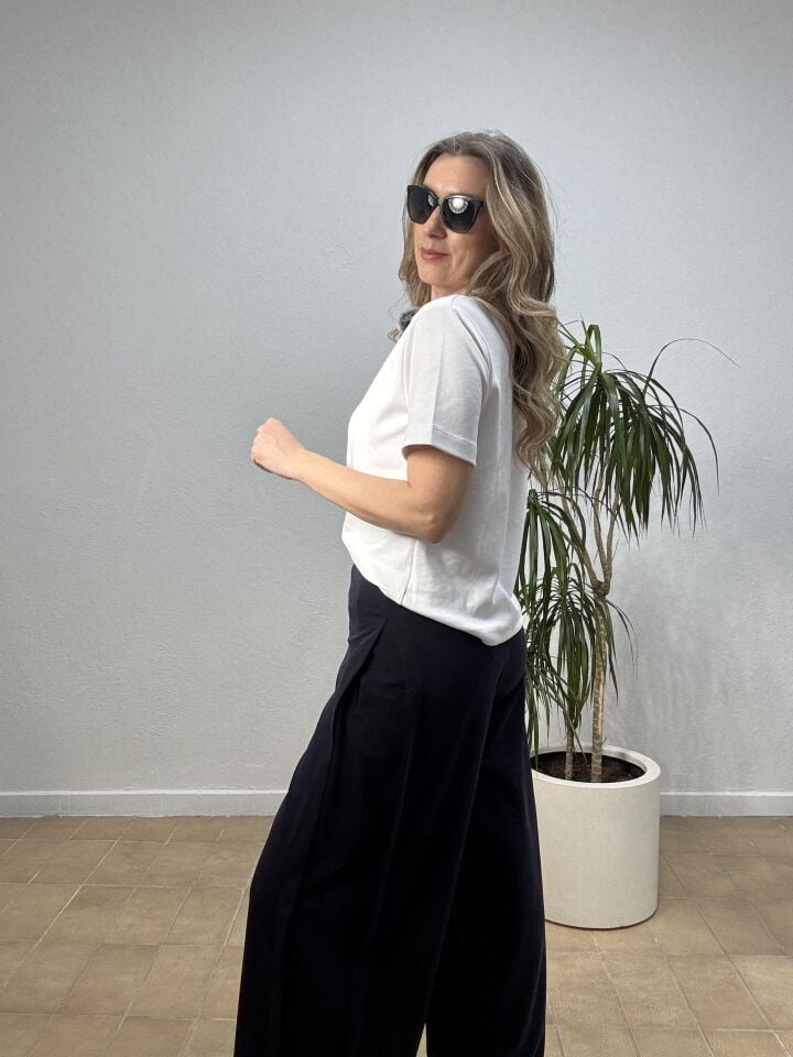 YANLARI AÇILAN MODAL PANTOLON 26Y1604 42 - Lacivert