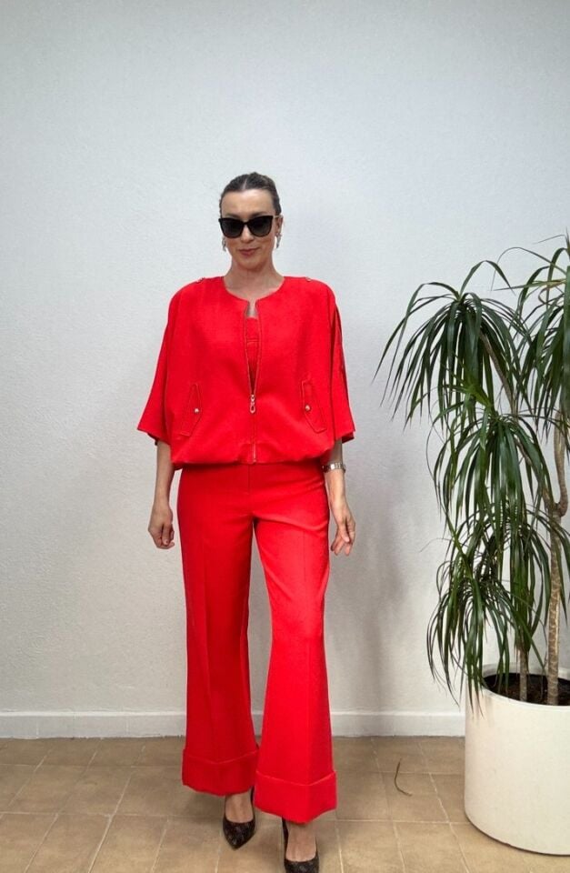 CEKETLİ 3LÜ ŞIK TAKIM 42 - Mercan