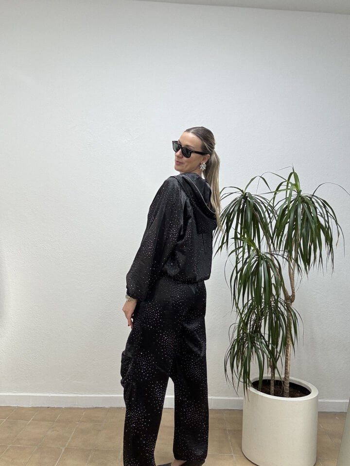 İTHAL PAYETLİ SPOR TAKIM STD - Siyah