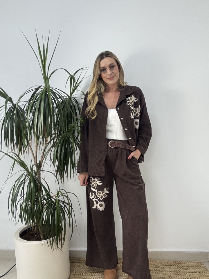 İTHAL KADİFE GÖMLEKLİ TAKIM KHV / STD