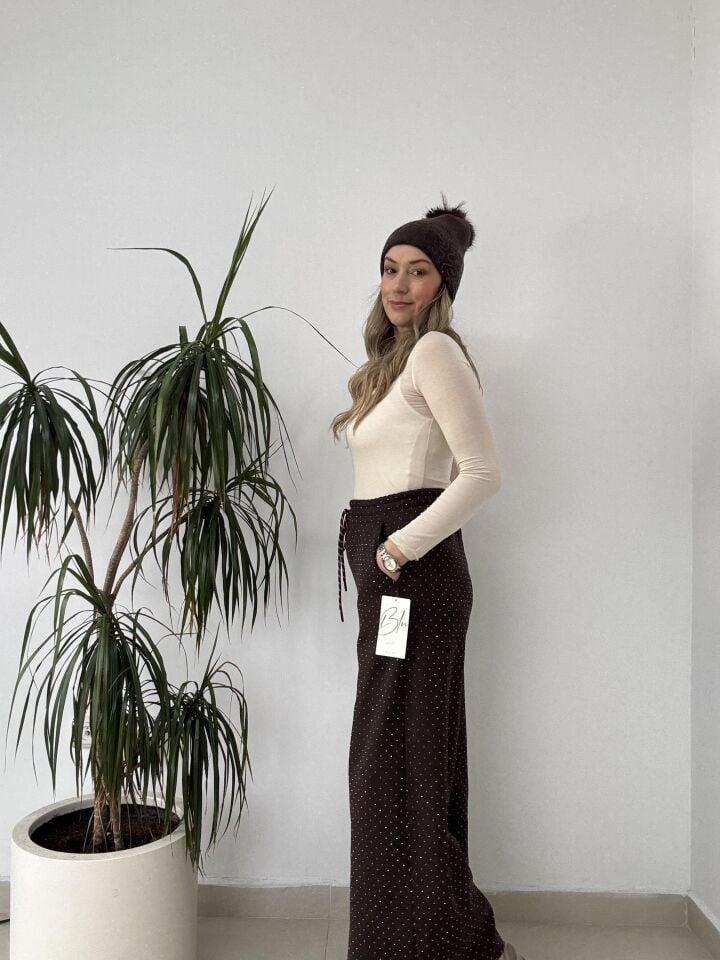 İTHAL TAŞLI PALAZZO PANTOLON KHV / STD