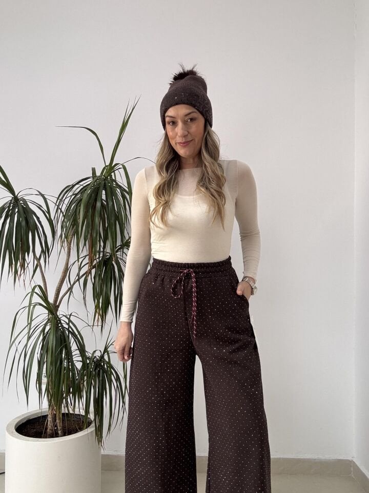 İTHAL TAŞLI PALAZZO PANTOLON KHV / STD