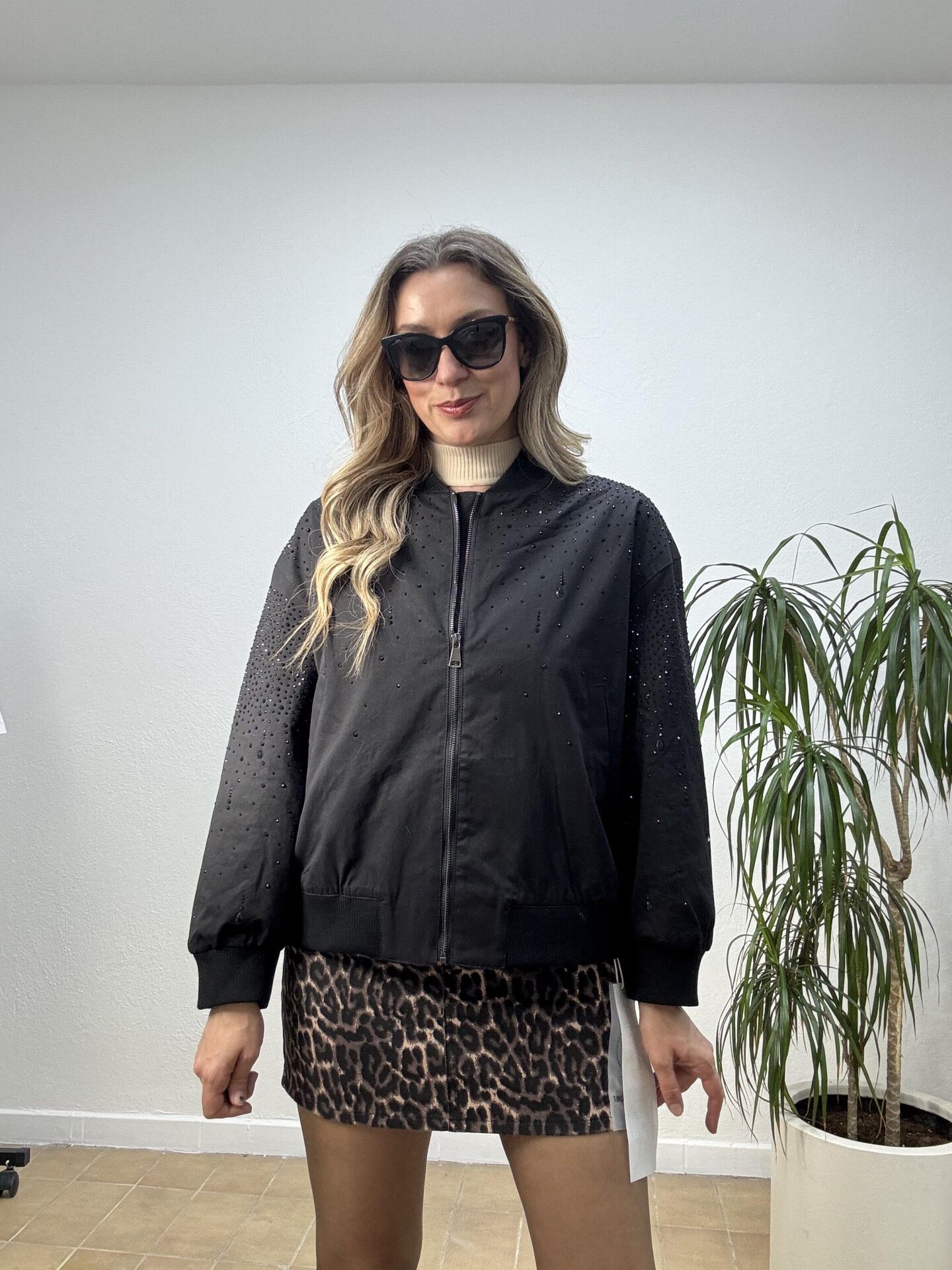 İTHAL TAŞLI BOMBER MONT STD - Siyah