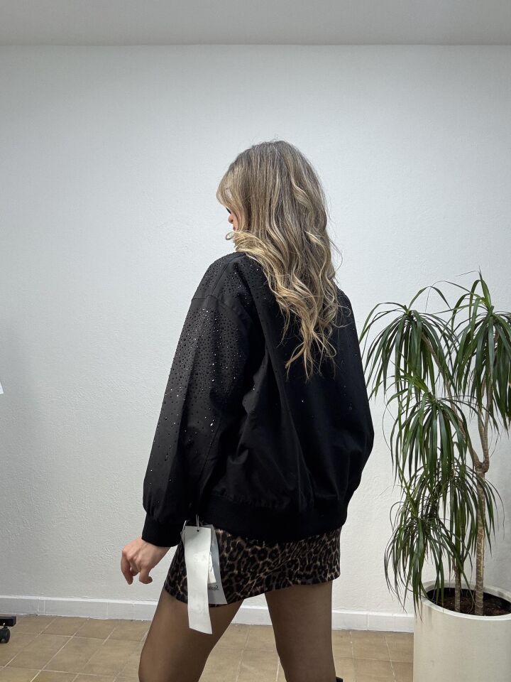 İTHAL TAŞLI BOMBER MONT STD - Siyah