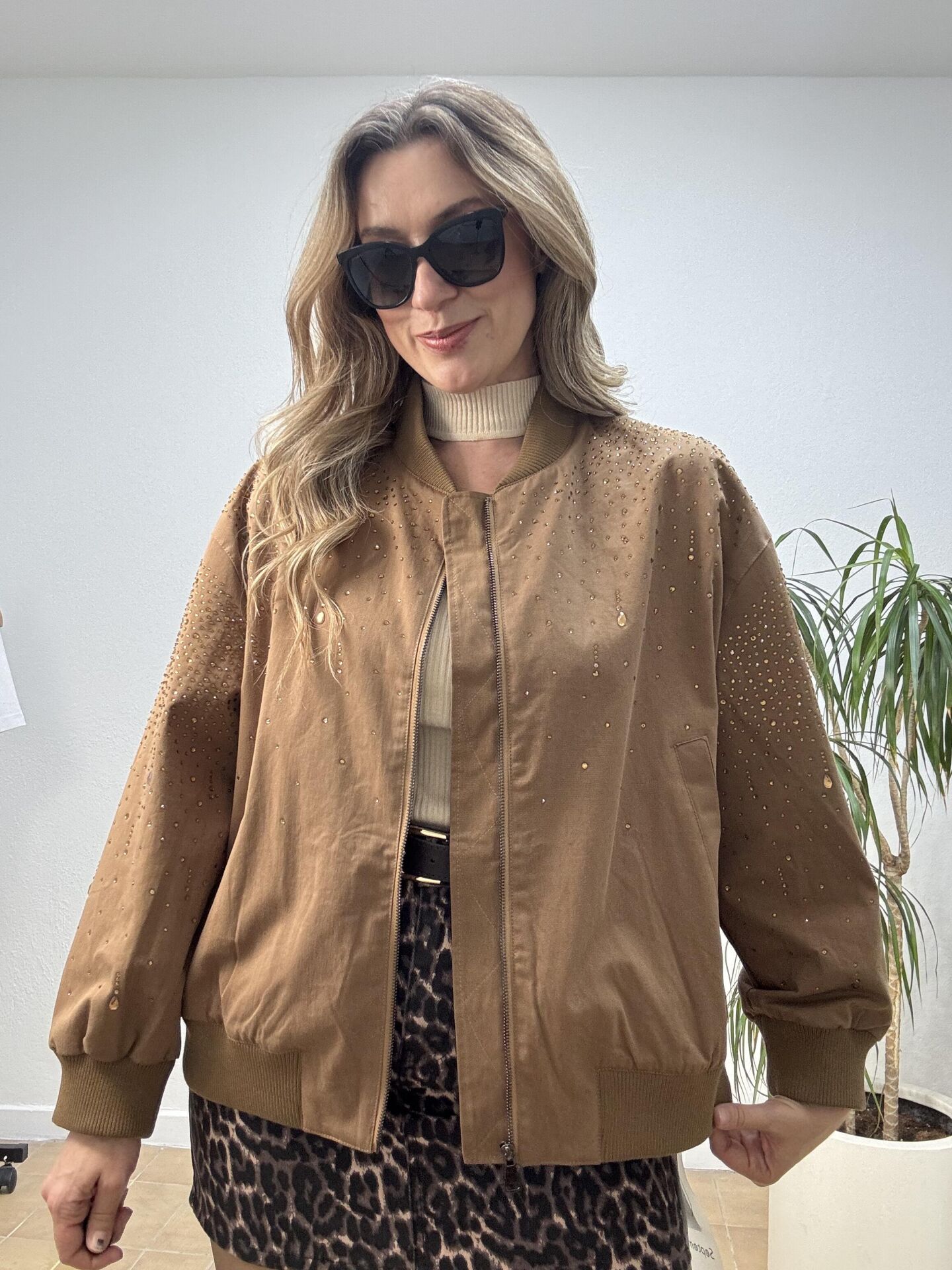 İTHAL TAŞLI BOMBER MONT STD - Kahverengi