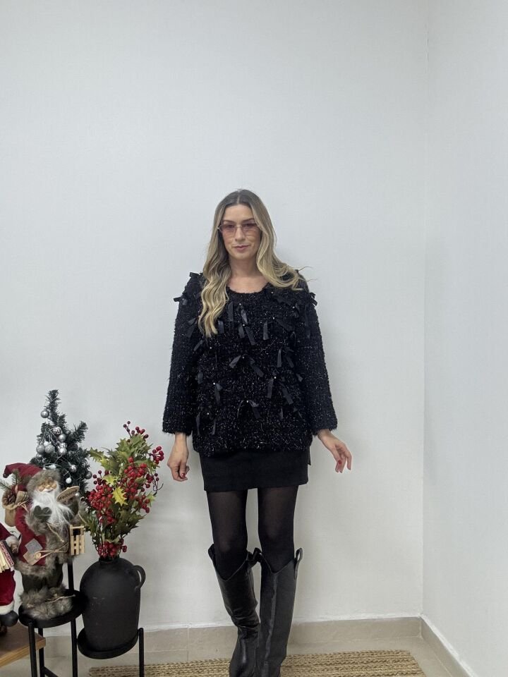 İTHAL KURDELELİ TRİKO SİYAH/STD