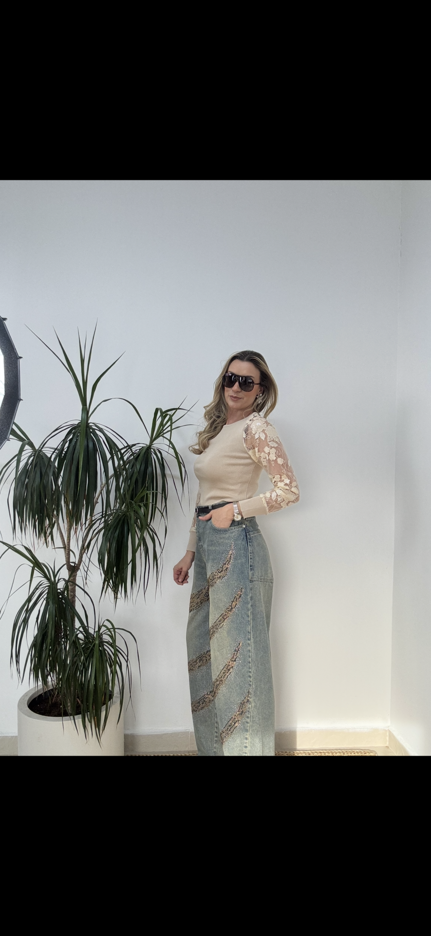 İTHAL TAŞLI BALON JEAN MAVİ/ 38