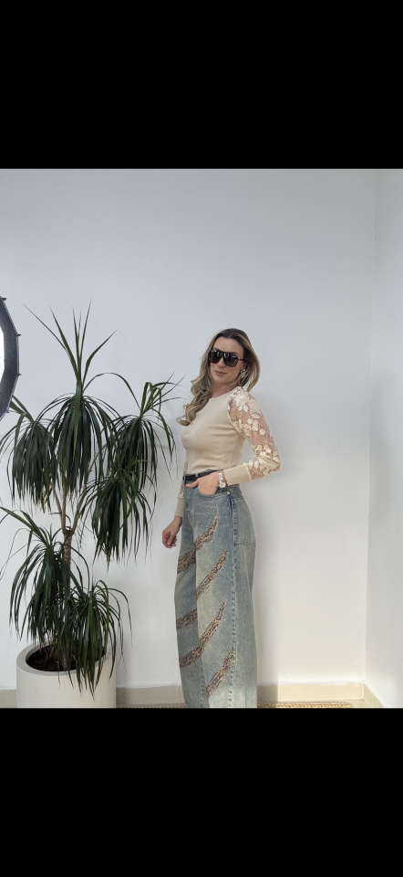 İTHAL TAŞLI BALON JEAN MAVİ/ 38