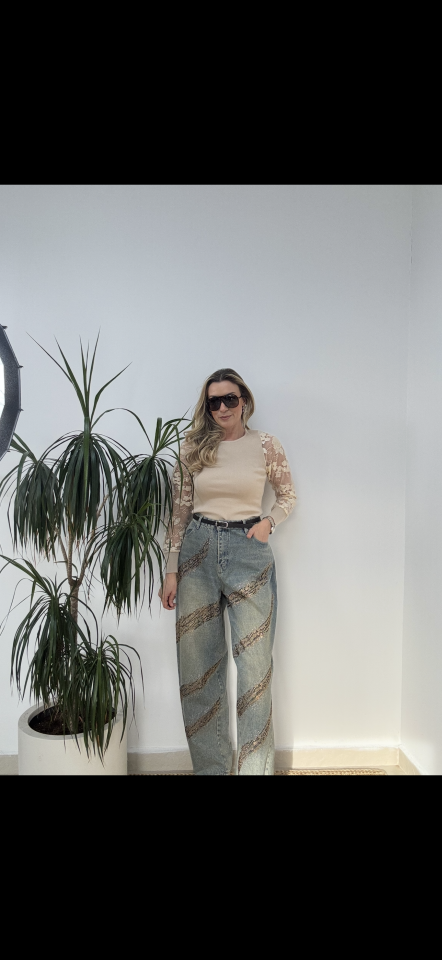 İTHAL TAŞLI BALON JEAN MAVİ/ 38