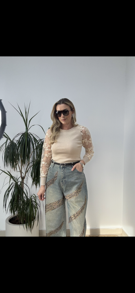 İTHAL TAŞLI BALON JEAN MAVİ/ 38