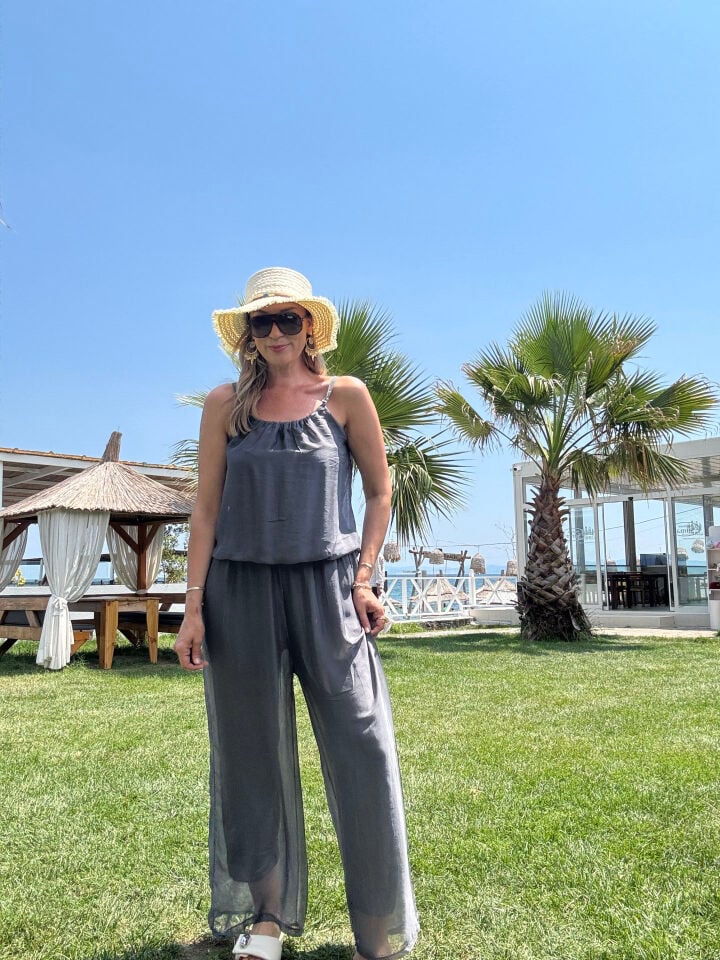 İTHAL İPEK ASKILI ASTARLI TULUM 64926 STD - Antrasit