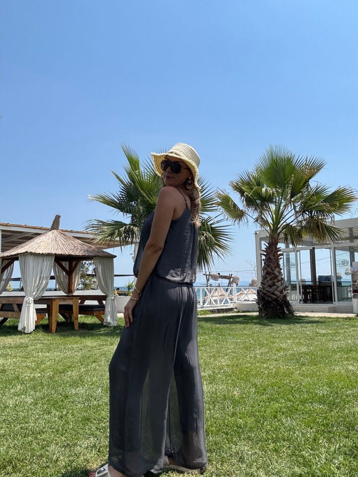 İTHAL İPEK ASKILI ASTARLI TULUM 64926 STD - Antrasit