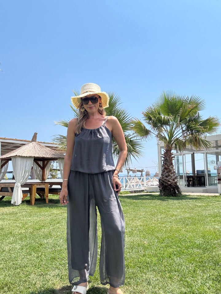 İTHAL İPEK ASKILI ASTARLI TULUM 64926 STD - Antrasit