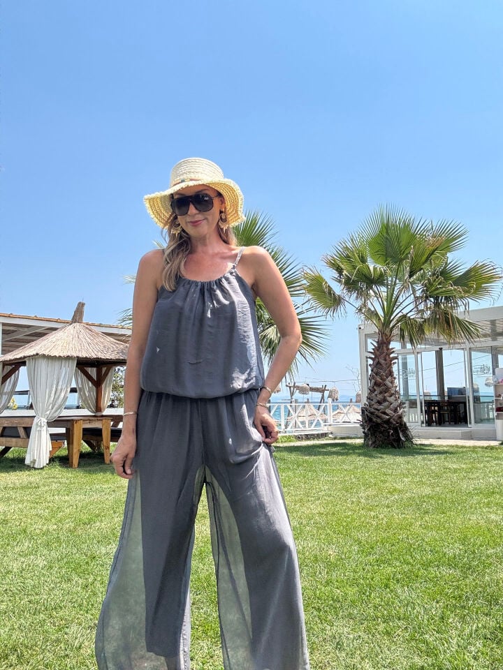 İTHAL İPEK ASKILI ASTARLI TULUM 64926 STD - Antrasit