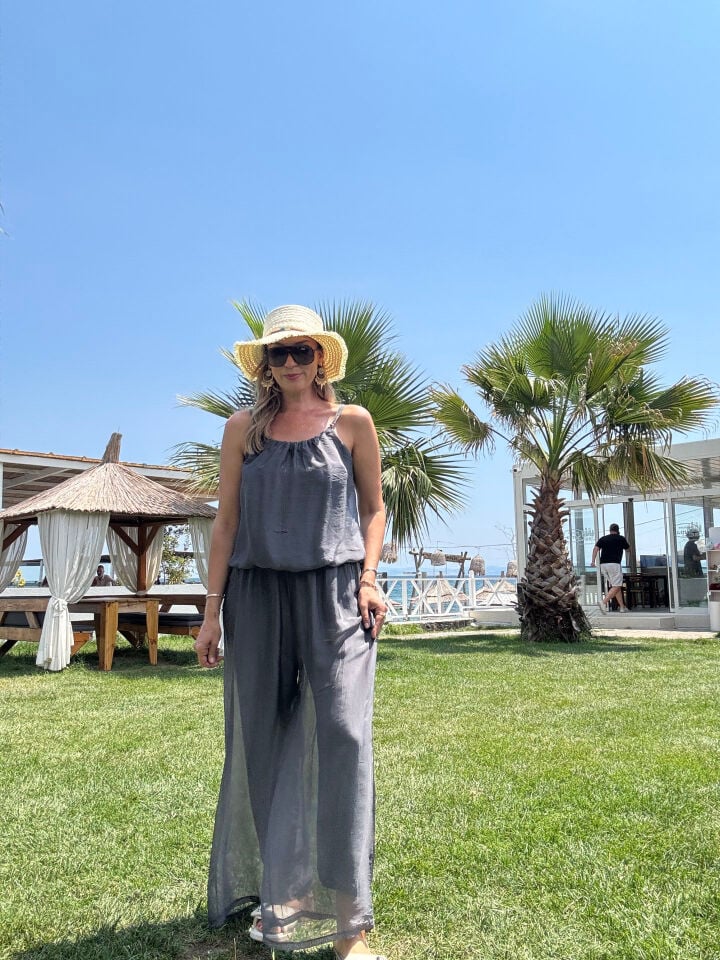 İTHAL İPEK ASKILI ASTARLI TULUM 64926 STD - Antrasit