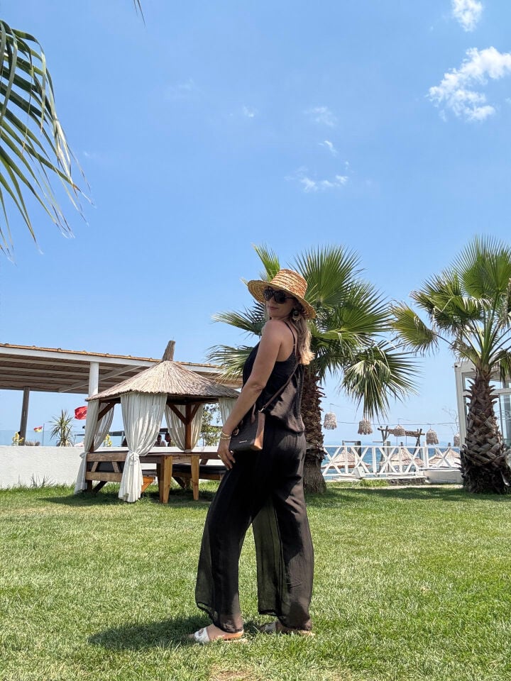 İTHAL İPEK ASKILI ASTARLI TULUM 64926 STD - Kahverengi