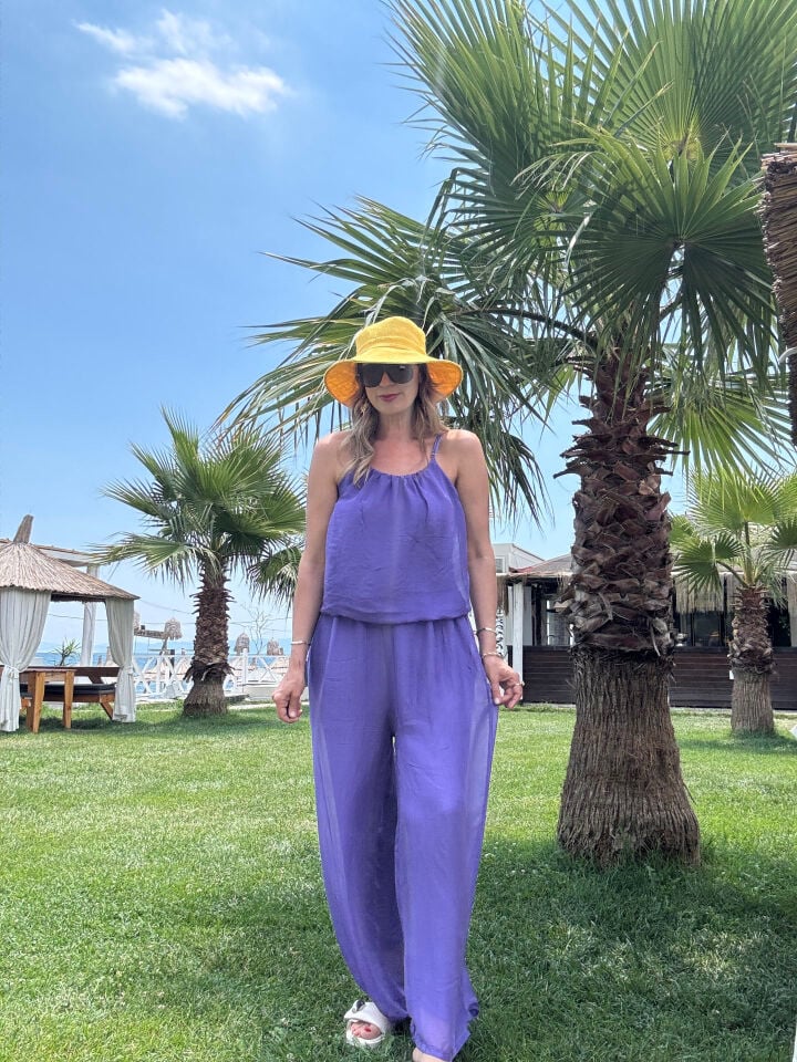 İTHAL İPEK ASKILI ASTARLI TULUM 64926 STD - Mor