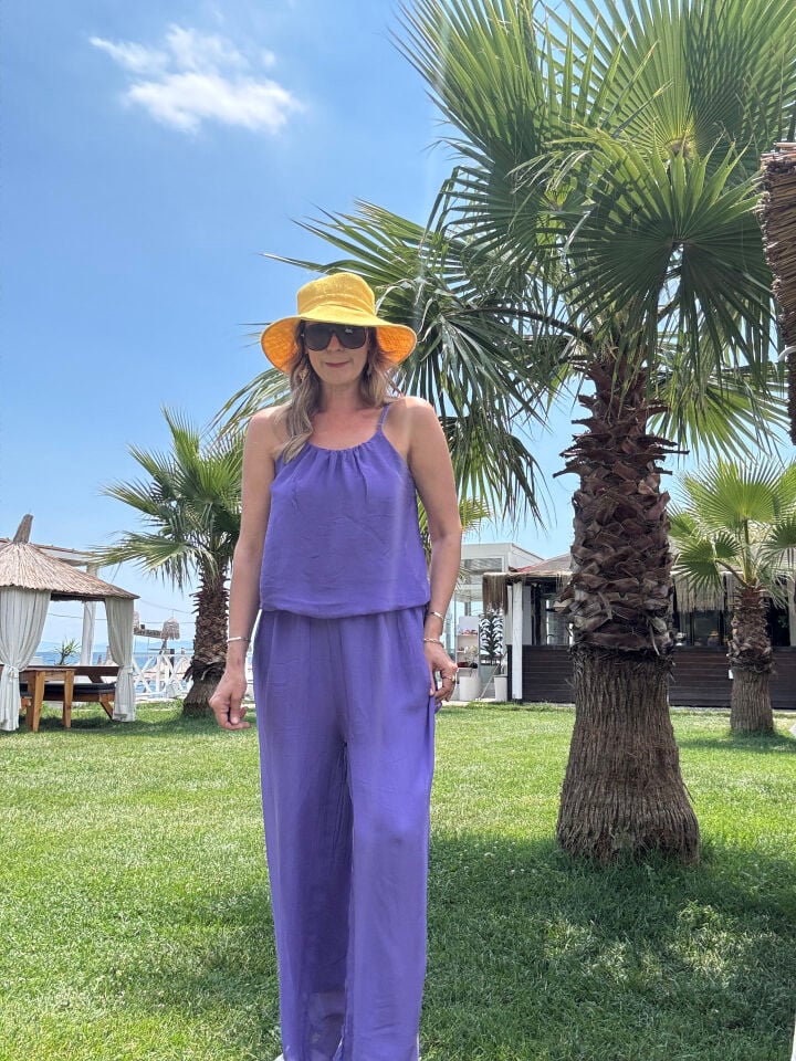 İTHAL İPEK ASKILI ASTARLI TULUM 64926 STD - Mor