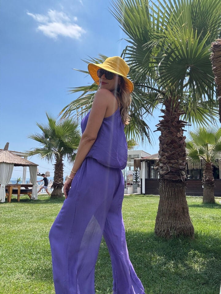 İTHAL İPEK ASKILI ASTARLI TULUM 64926 STD - Mor