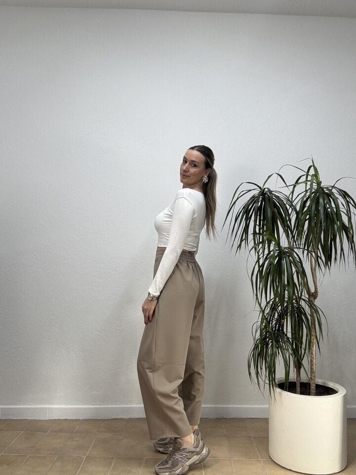 KYLIE BAGY PANTOLON 2640 38 - Bej