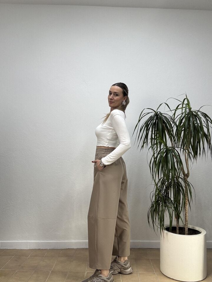 KYLIE BAGY PANTOLON 2640 38 - Bej